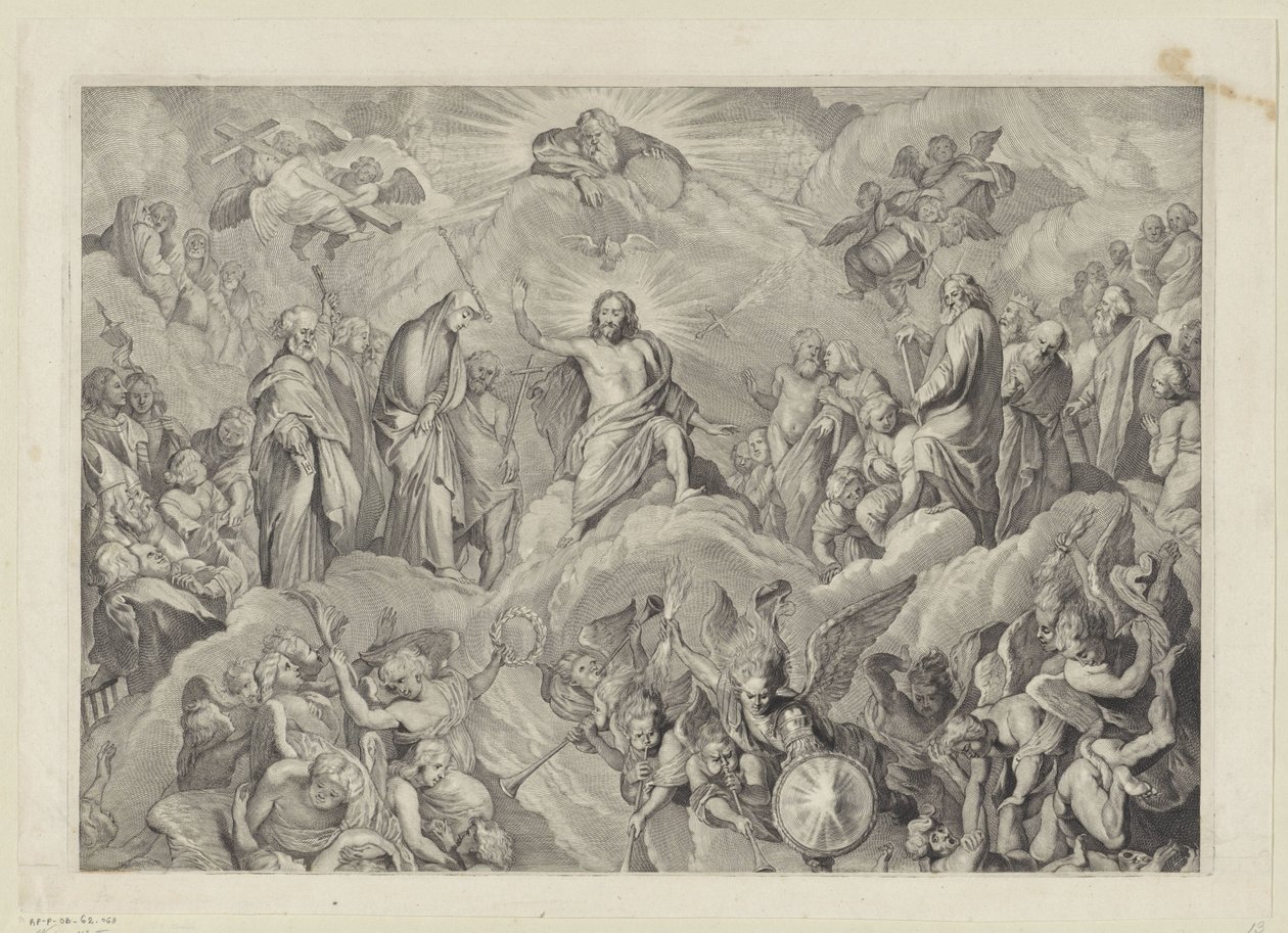 Siste dom (topplate) av Cornelis Visscher (II)