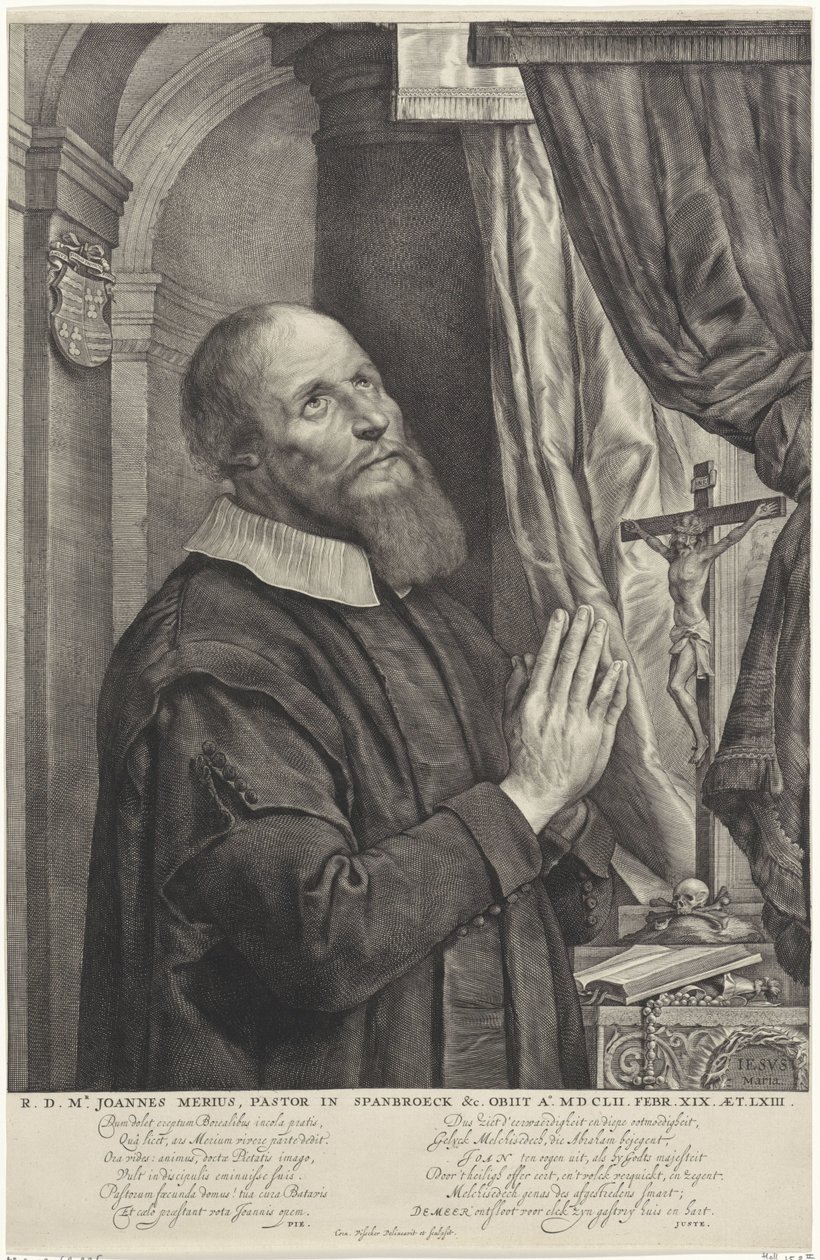 Portrett av Joannes van der Meer av Cornelis Visscher (II)
