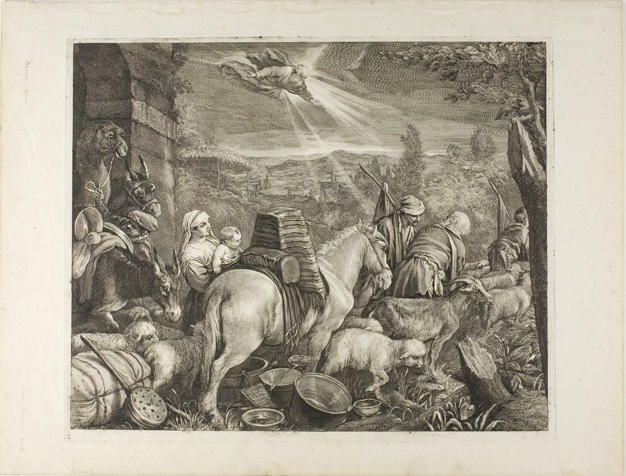 Abraham forlater Haran (Abrahams kall) av Cornelis Visscher