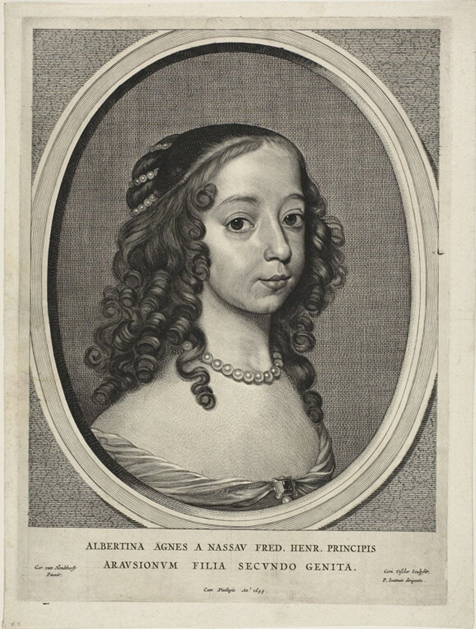 Albertine Agnes, prinsesse av Orange-Nassau, fra ni portretter av Cornelis Visscher