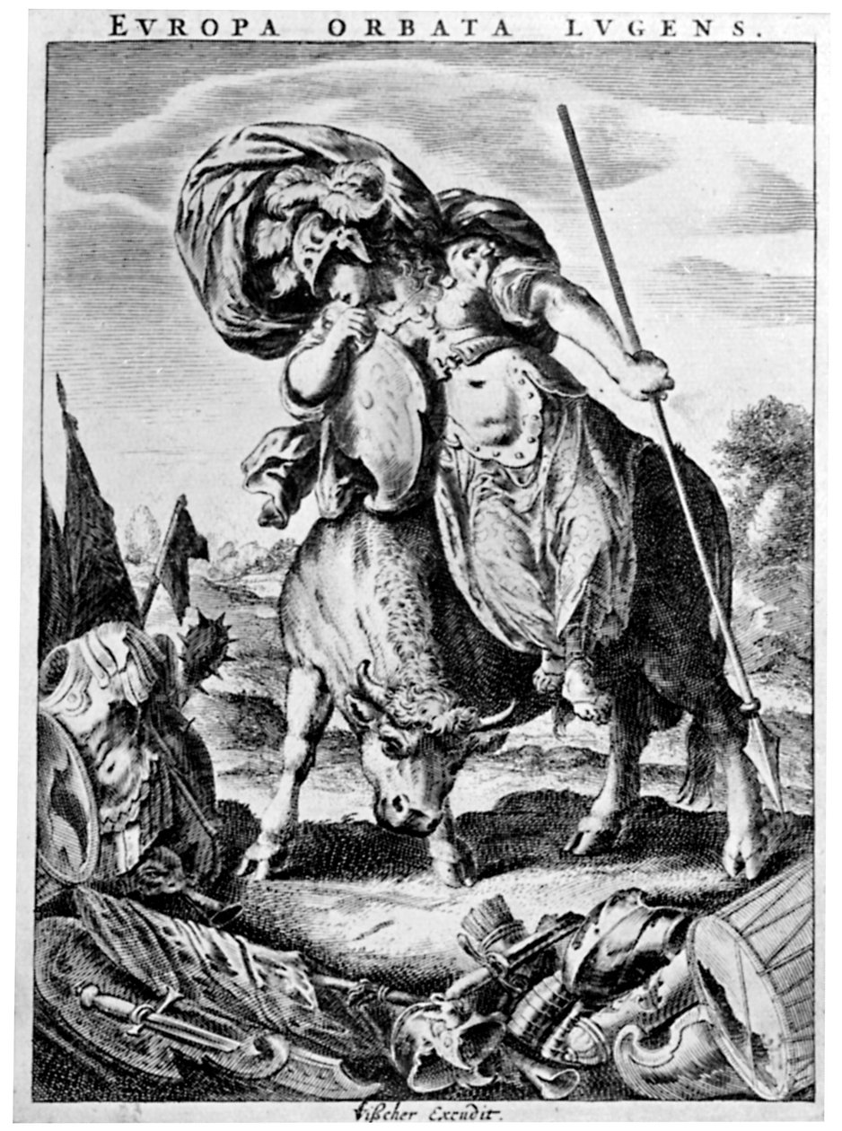 Allegorisk syn på Europa, tidlig på 1600-tallet 1926. av Cornelis Visscher