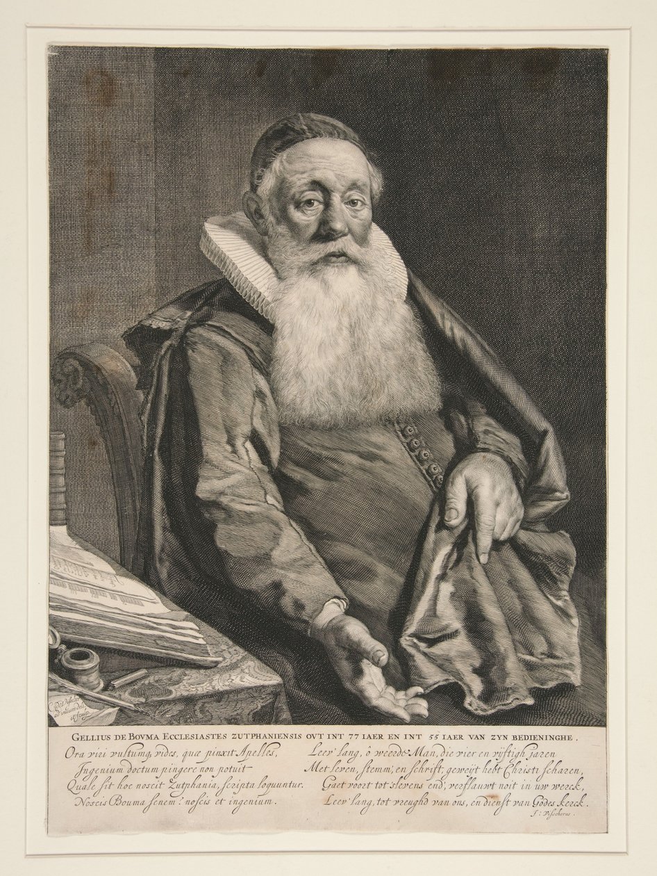 Gellius de Bouma, evangelisk prest i Zutphen av Cornelis Visscher