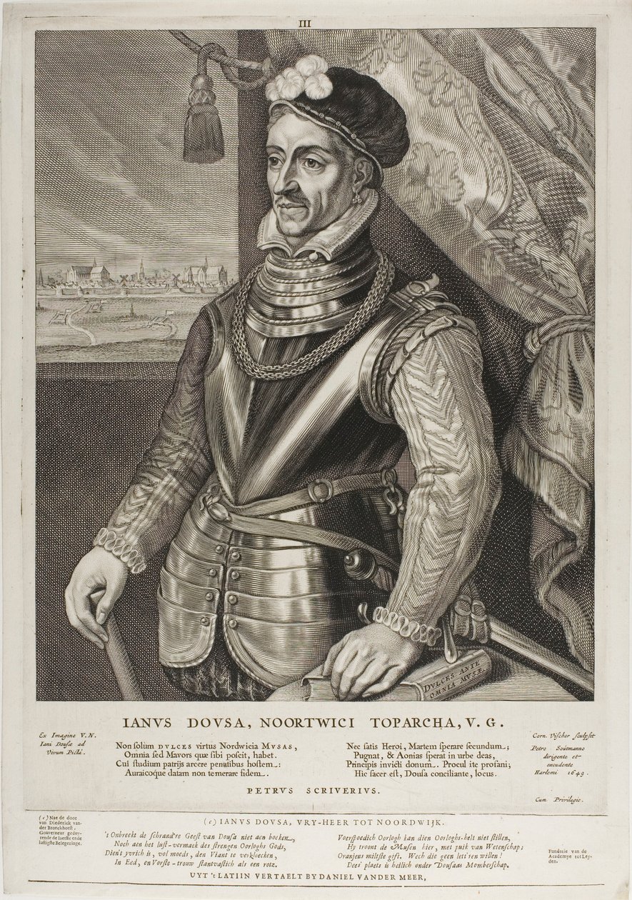 Jan van der Does, plate 3 fra Quatuor Personae av Cornelis Visscher