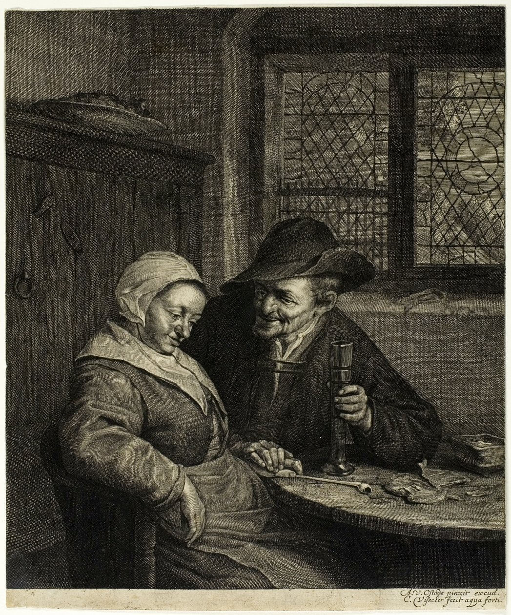 Gammel mann og kvinne av Cornelis Visscher