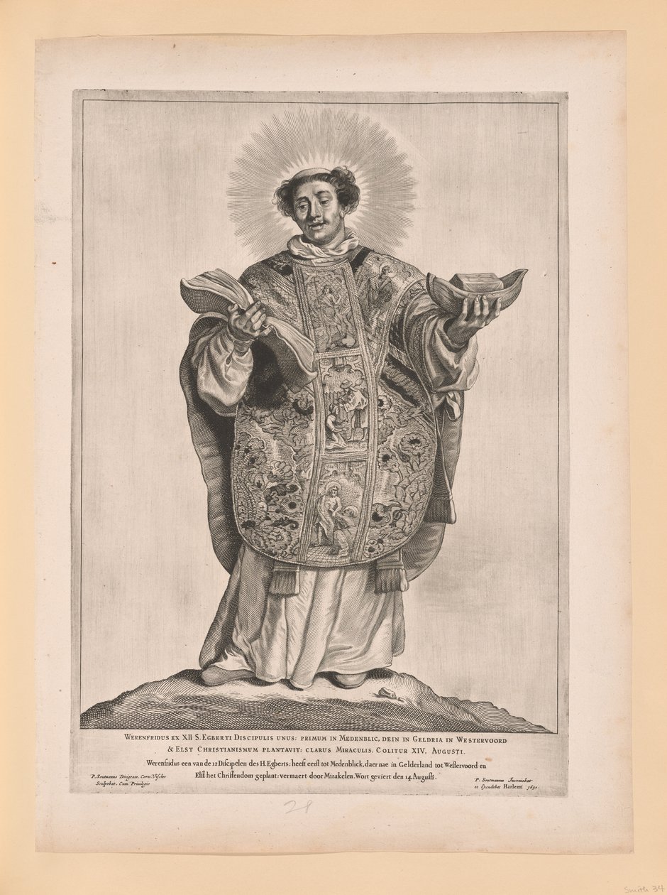 Saint Lebuin, fra Saints of the North and South Nederland av Cornelis Visscher