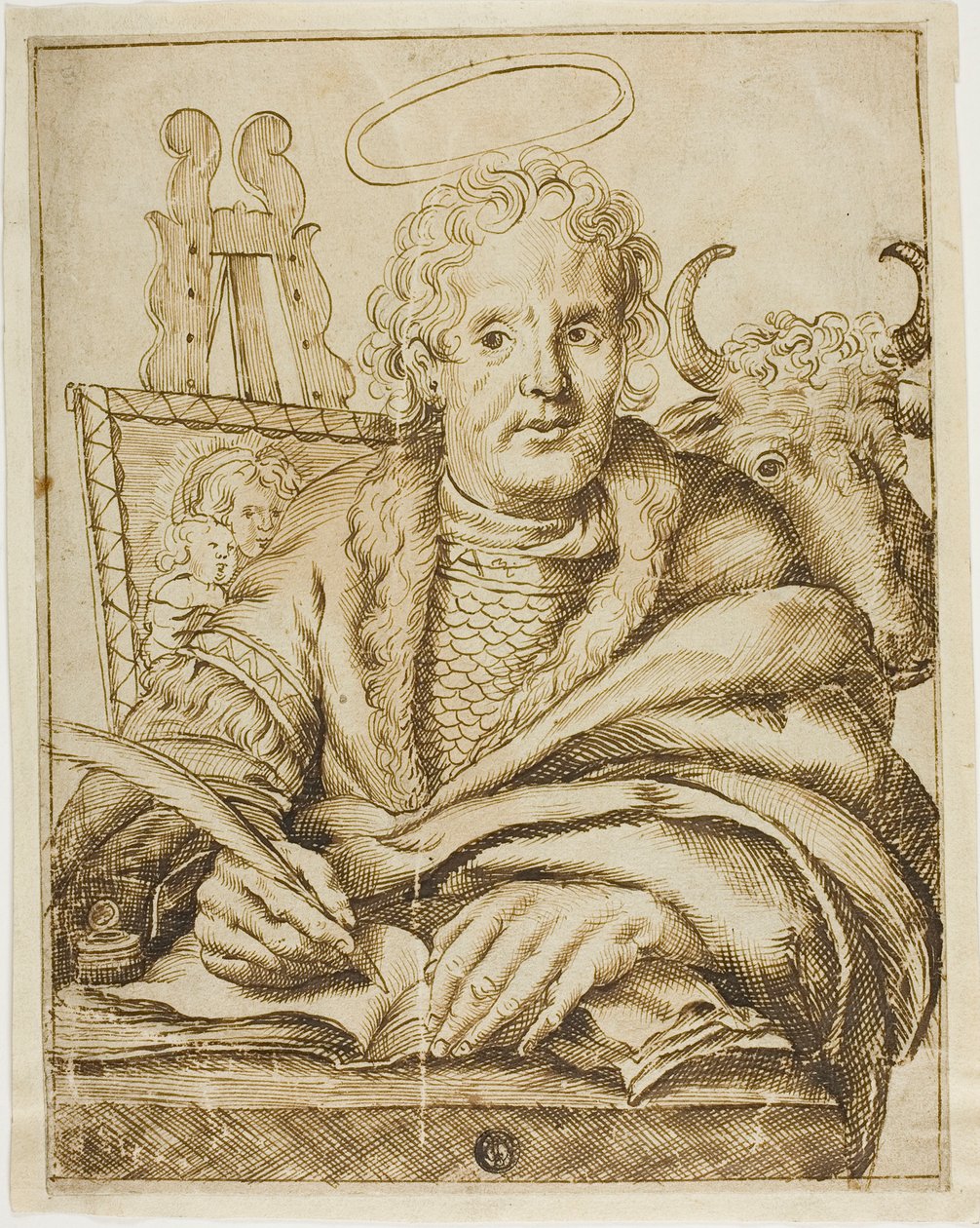 Saint Luke av Cornelis Visscher