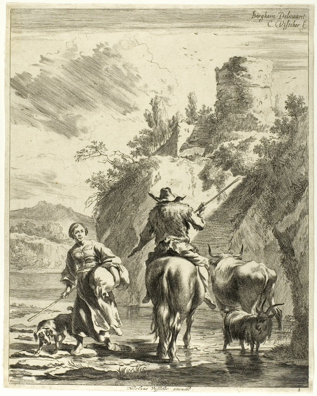 Passasjen av elven av Cornelis Visscher