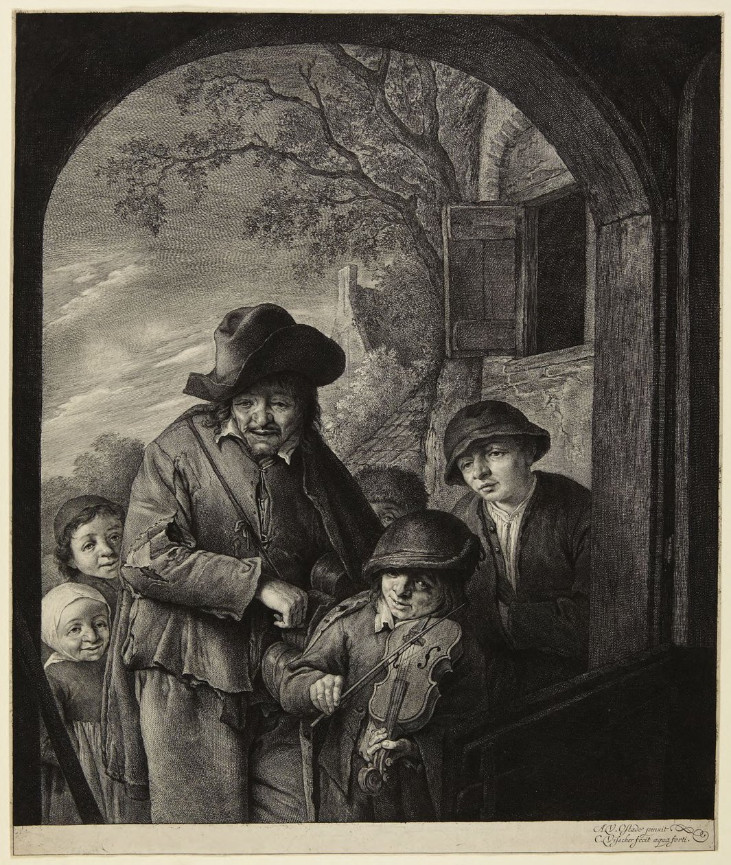 De reisende musikerne av Cornelis Visscher