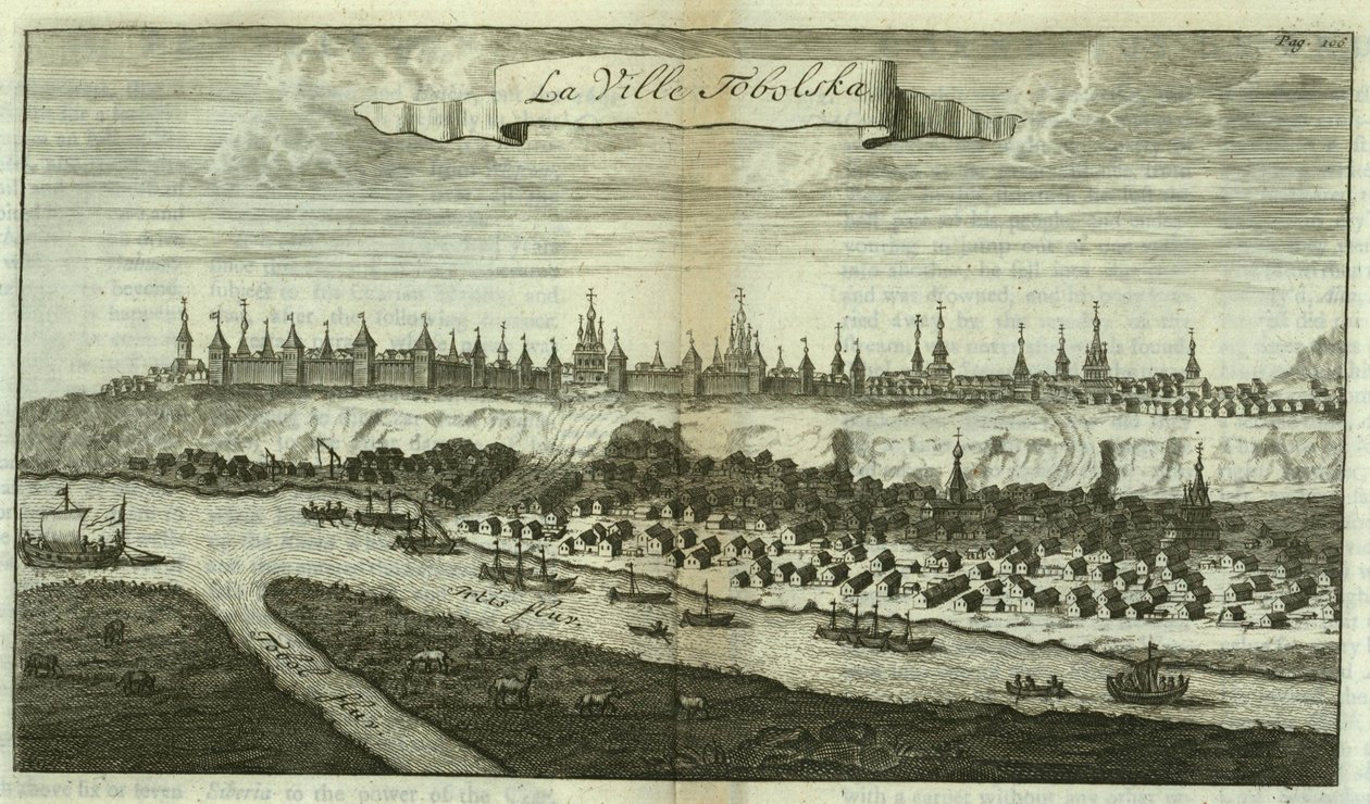 Tobolsk Fra: Reiser til Muscovy, 1711 av Cornelis de Bruijn