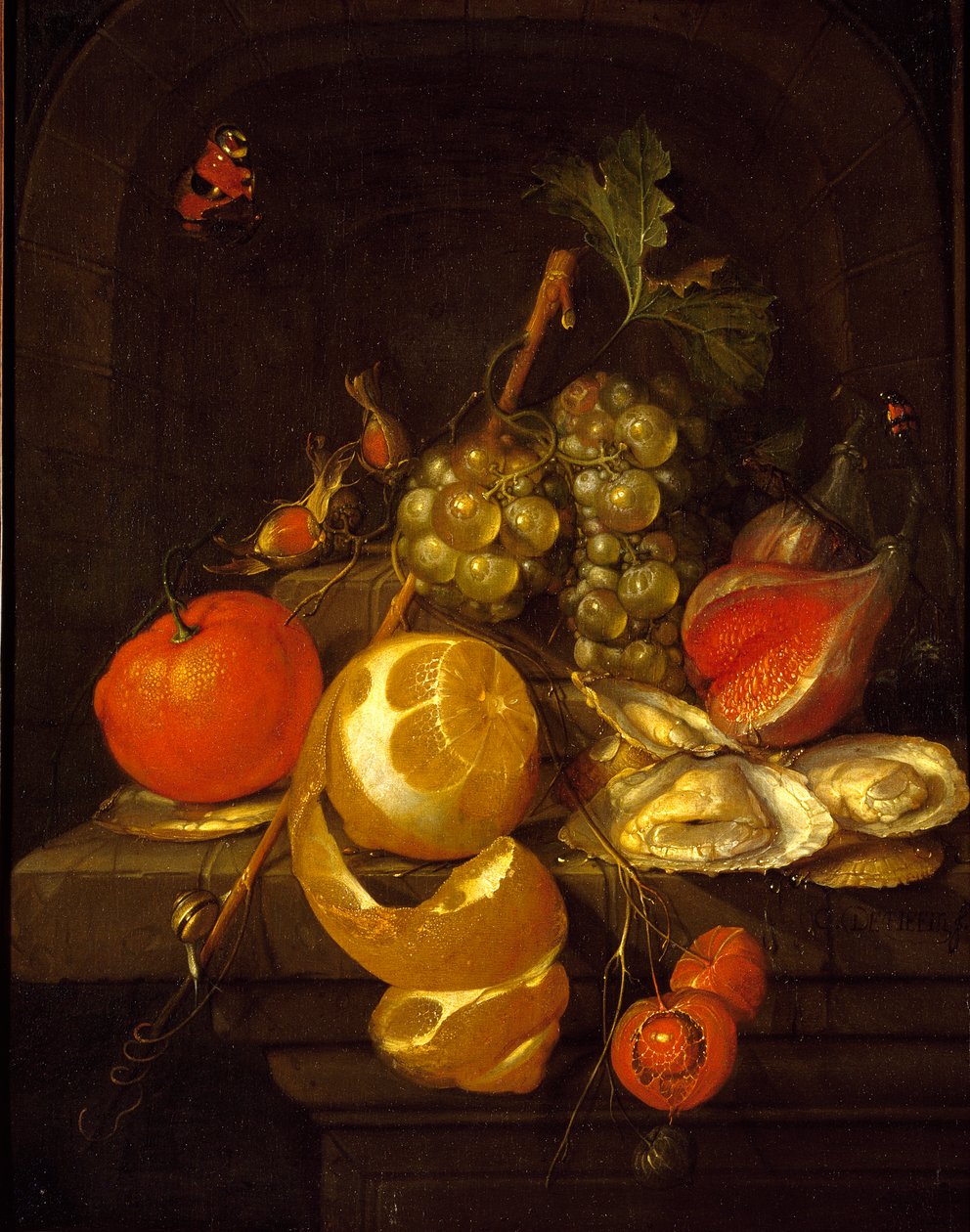 Stilleben med frukt og østers, midten av 1650-tallet av Cornelis de Heem