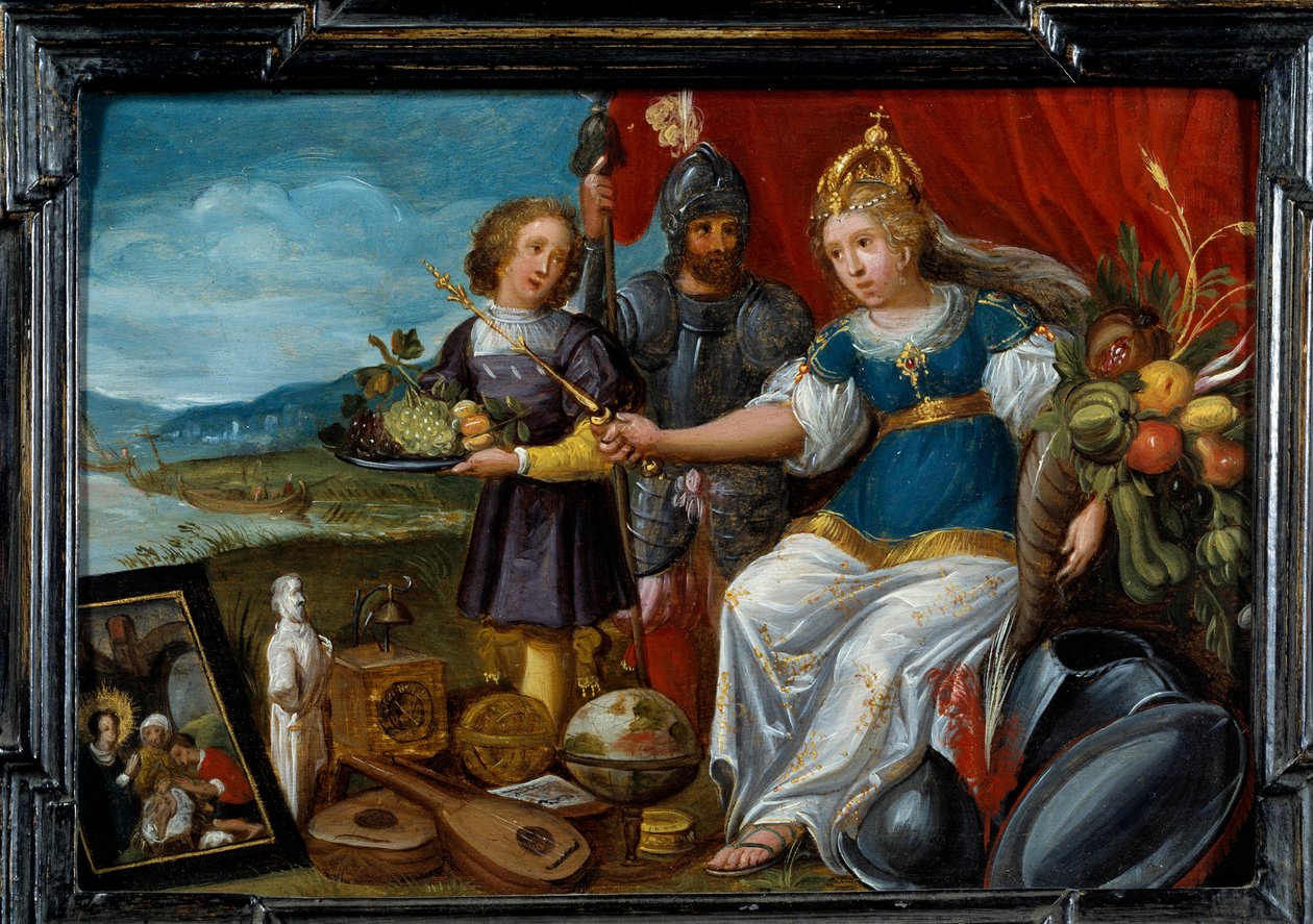 Fire deler av verden: Europa. Maleri av Cornelis De Baellieur (1607-1671), flamsk skole av Cornelis de I Baellieur