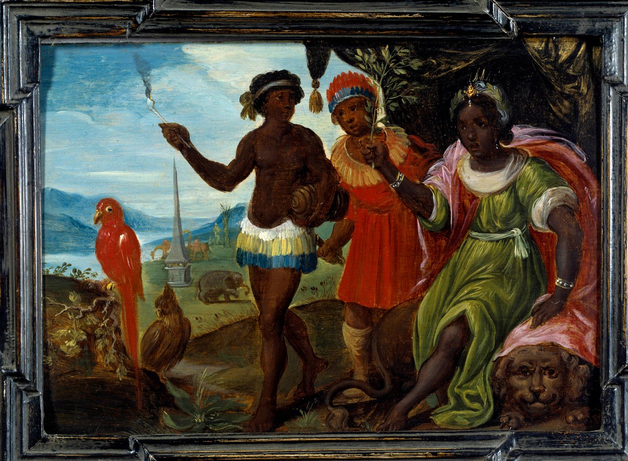 De fire delene av verden: Afrika. Maleri av Cornelis De Baellieur (1607-1671), flamsk skole av Cornelis de I Baellieur