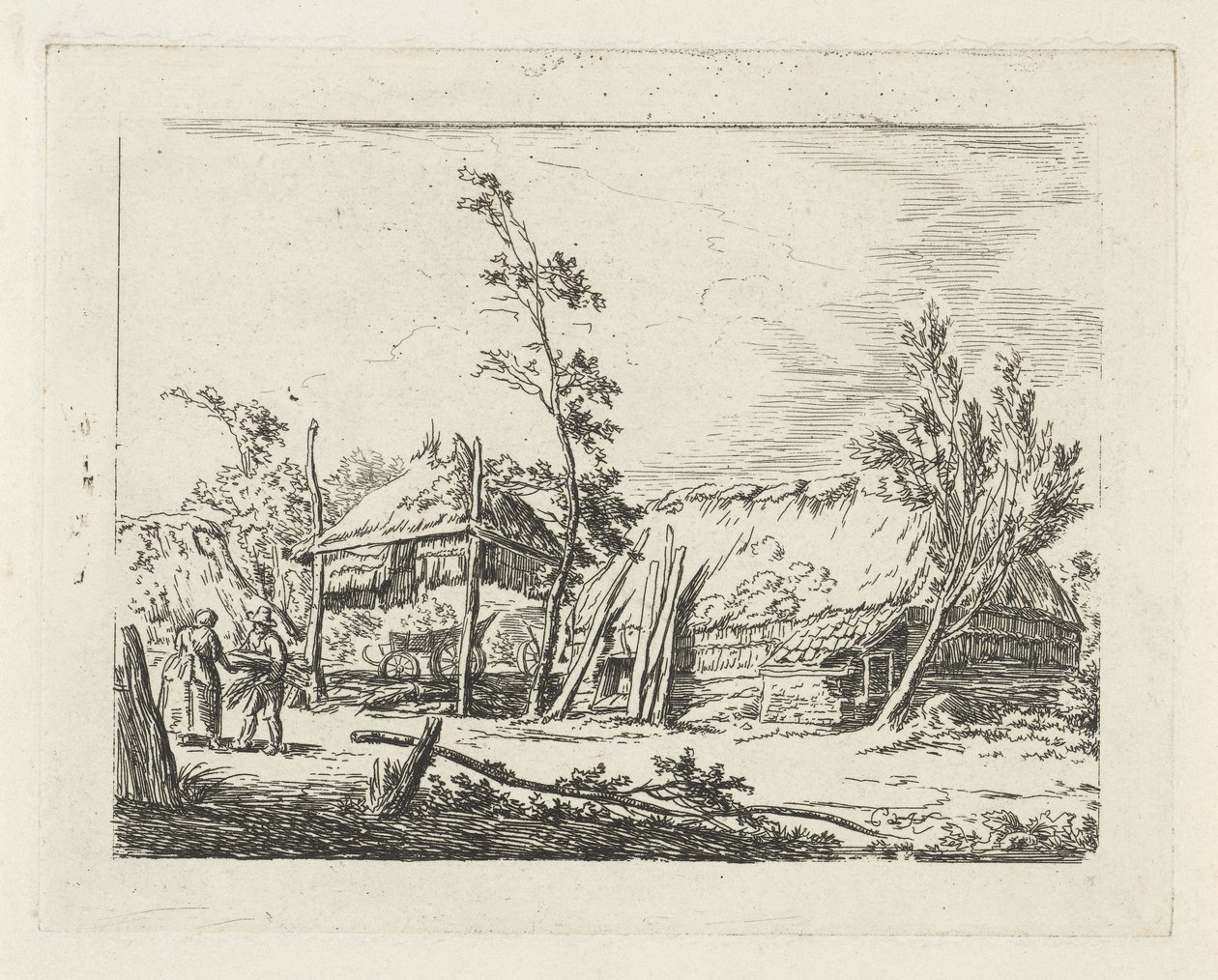 Gård med høystakk av Cornelis de Kruyff
