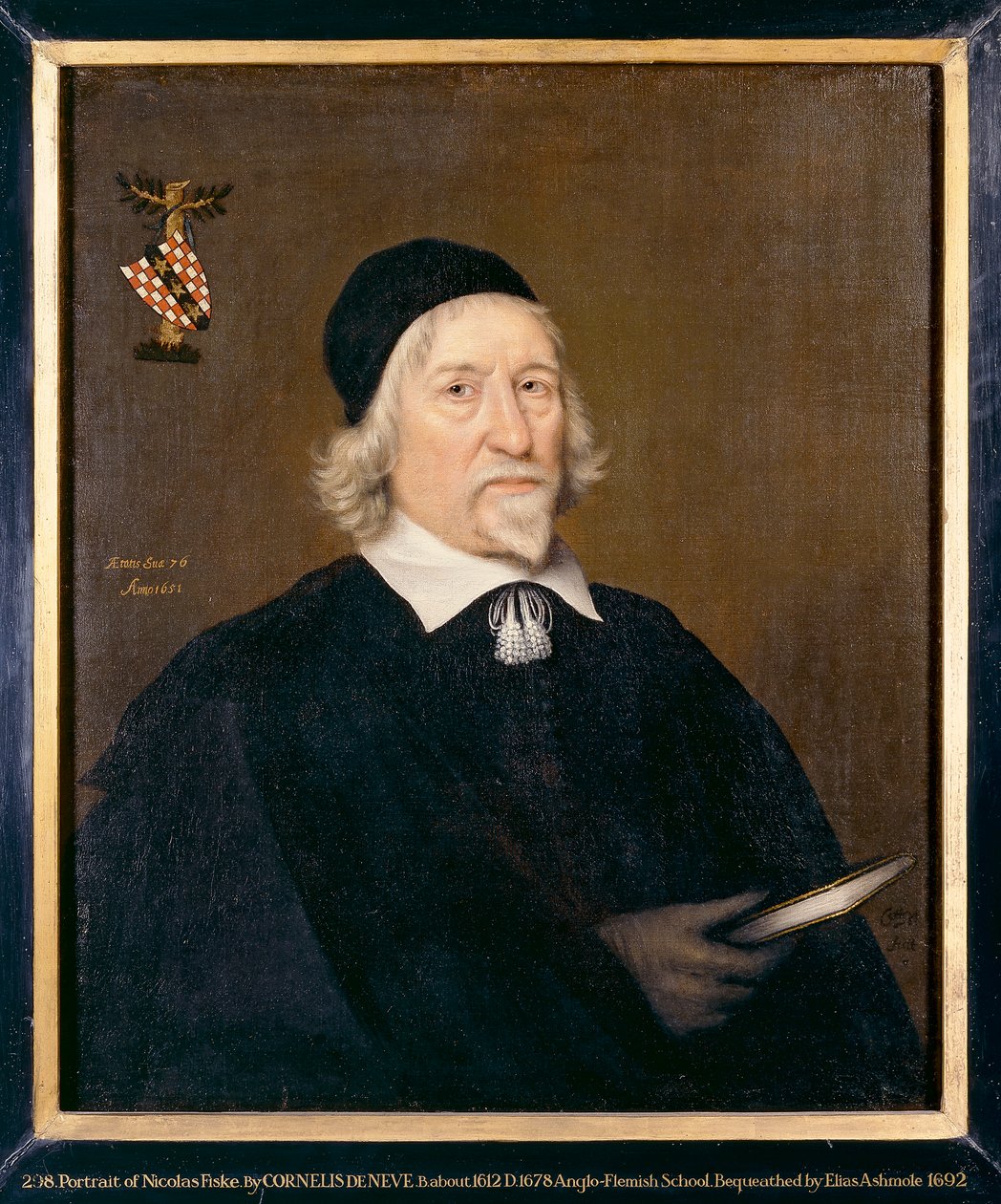 Portrett av en mann, kalt Nicholas Fiske, 1651 av Cornelis de Neve