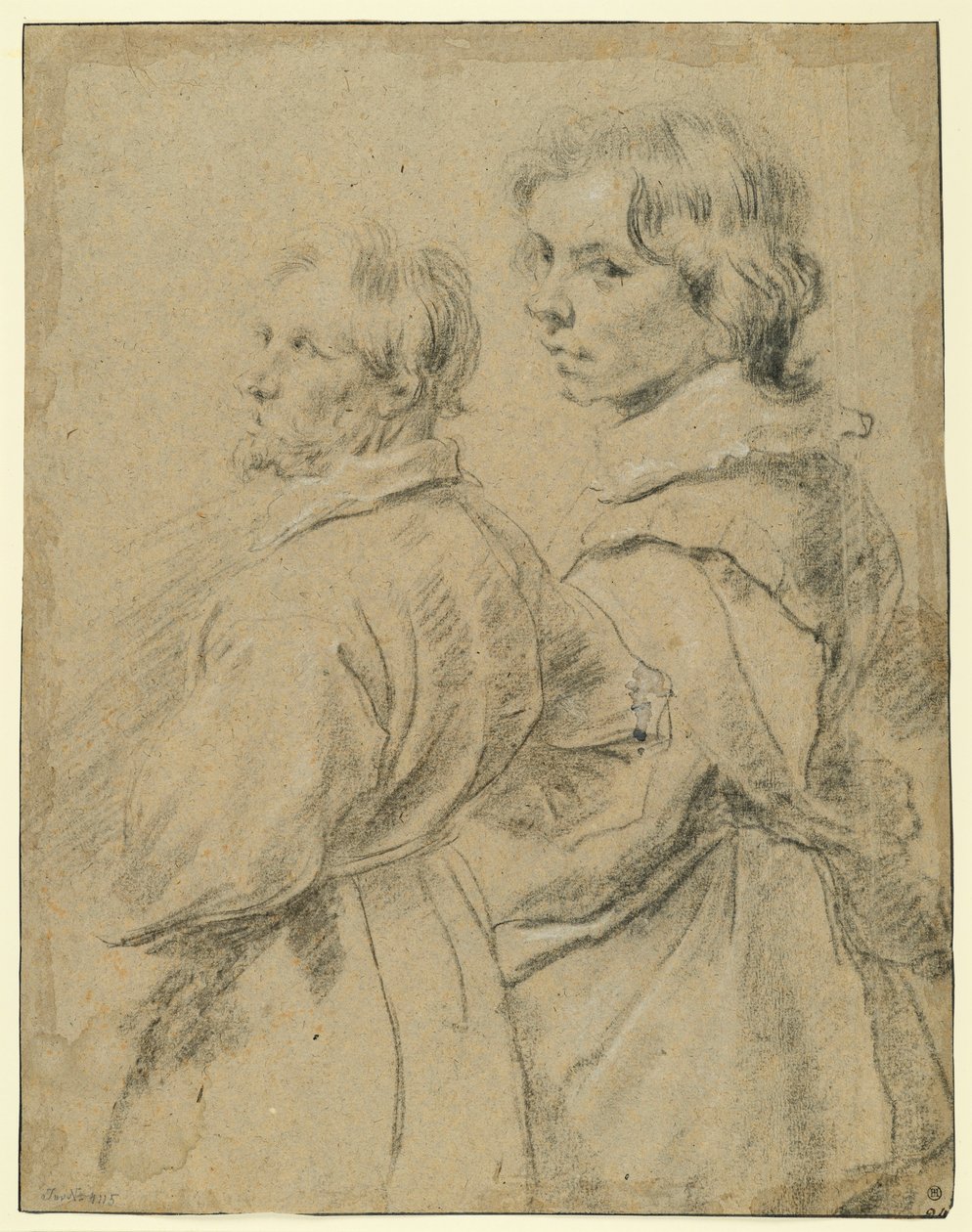 Portrettstudie av en eldre og en yngre mann av Cornelis de Vos