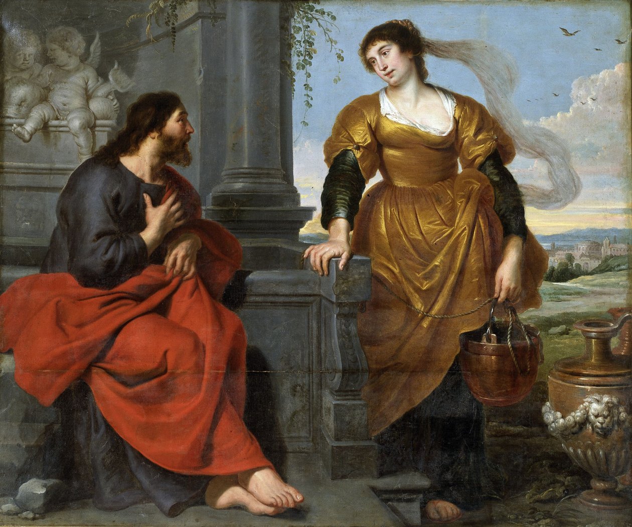 Kristus og den samaritanske kvinnen av Cornelis de Vos