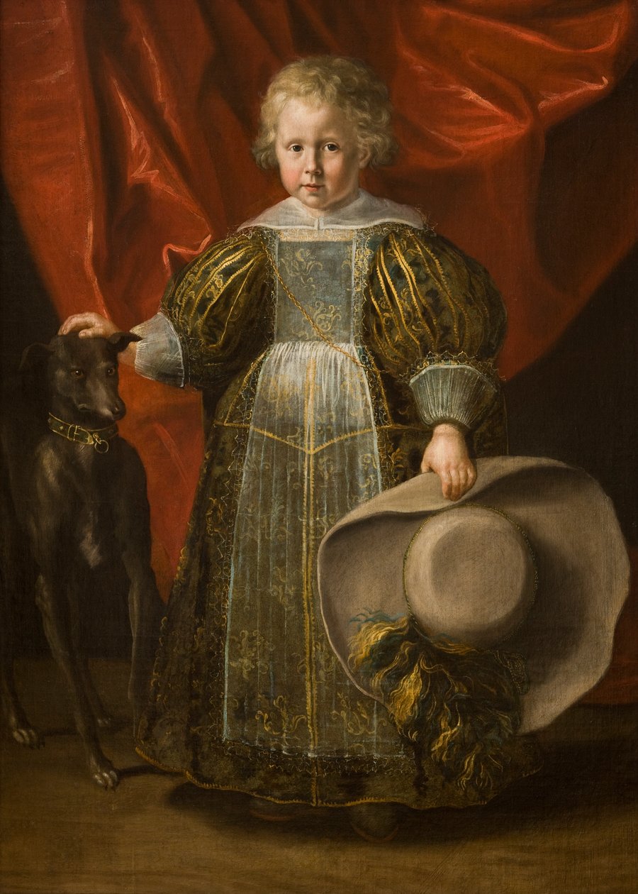 Portrett av en gutt med en hund, ca. 1620 (olje på lerret) av Cornelis de Vos