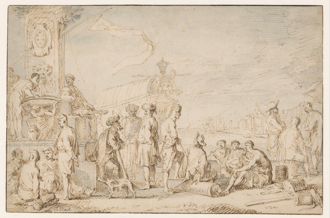 Østre havneby av Cornelis de Wael