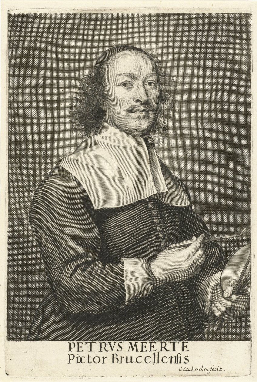 Portrett av maleren Petrus Meerte av Cornelis van Caukercken