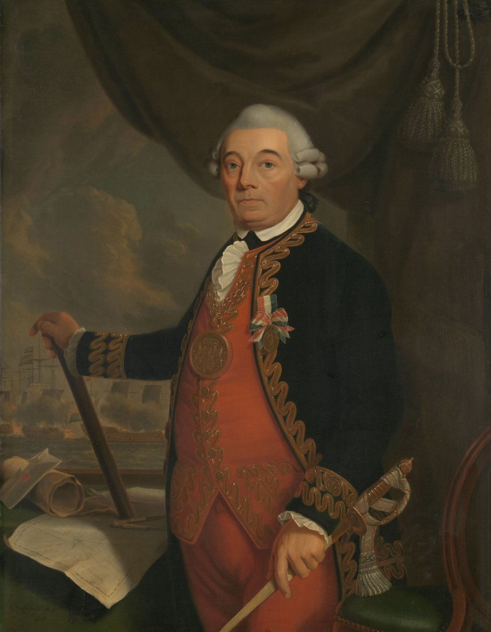 Portrett av Johan Arnold Zoutman Johan Arnold Zoutman (1724-93), viseadmiral av Cornelis van Cuylenburgh (II)