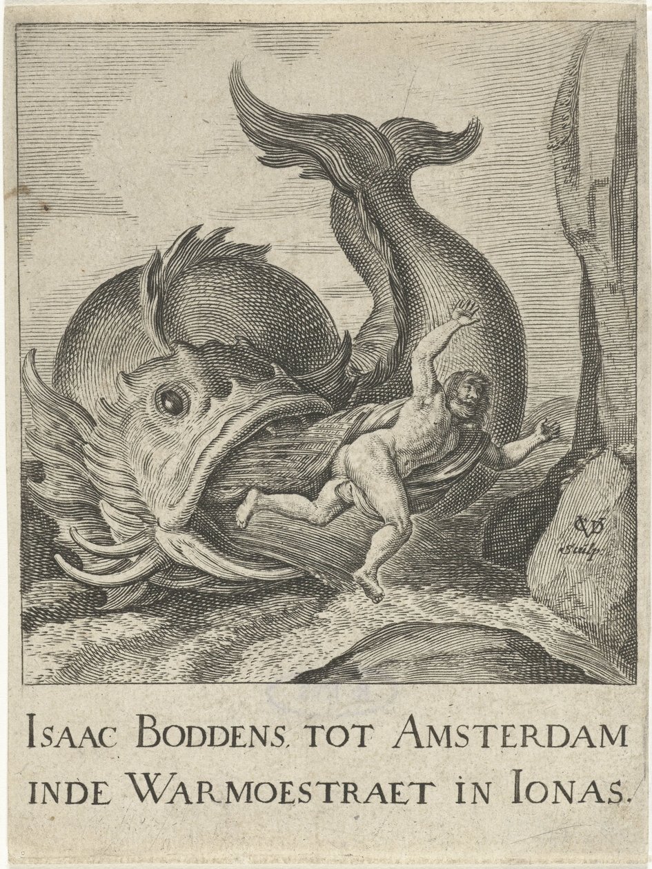 Jonas spyttet ut ved hvalen av Cornelis van Dalen (I)