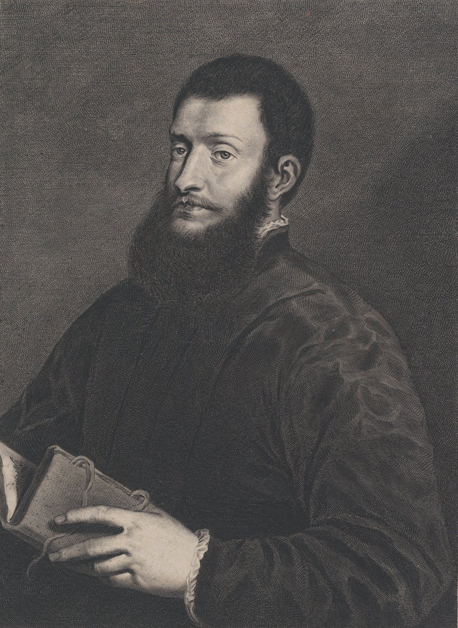 Portrett av Pietro Aretino, ca. 1655-1660. av Cornelis van Dalen II