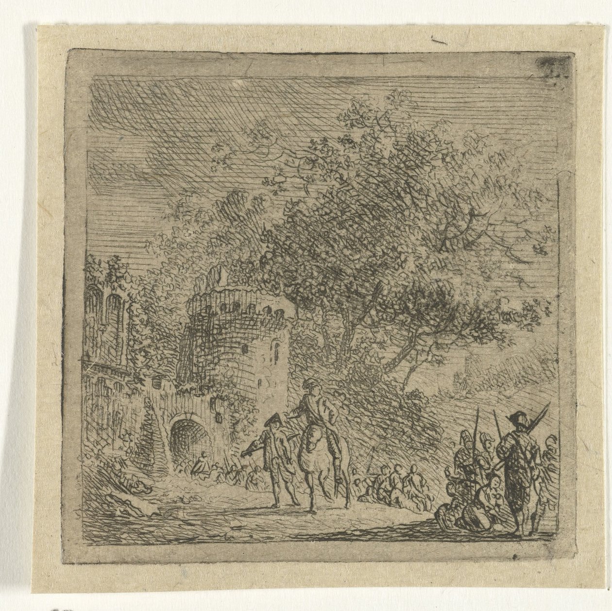 Soldater ved en port av Cornelis van Hardenbergh