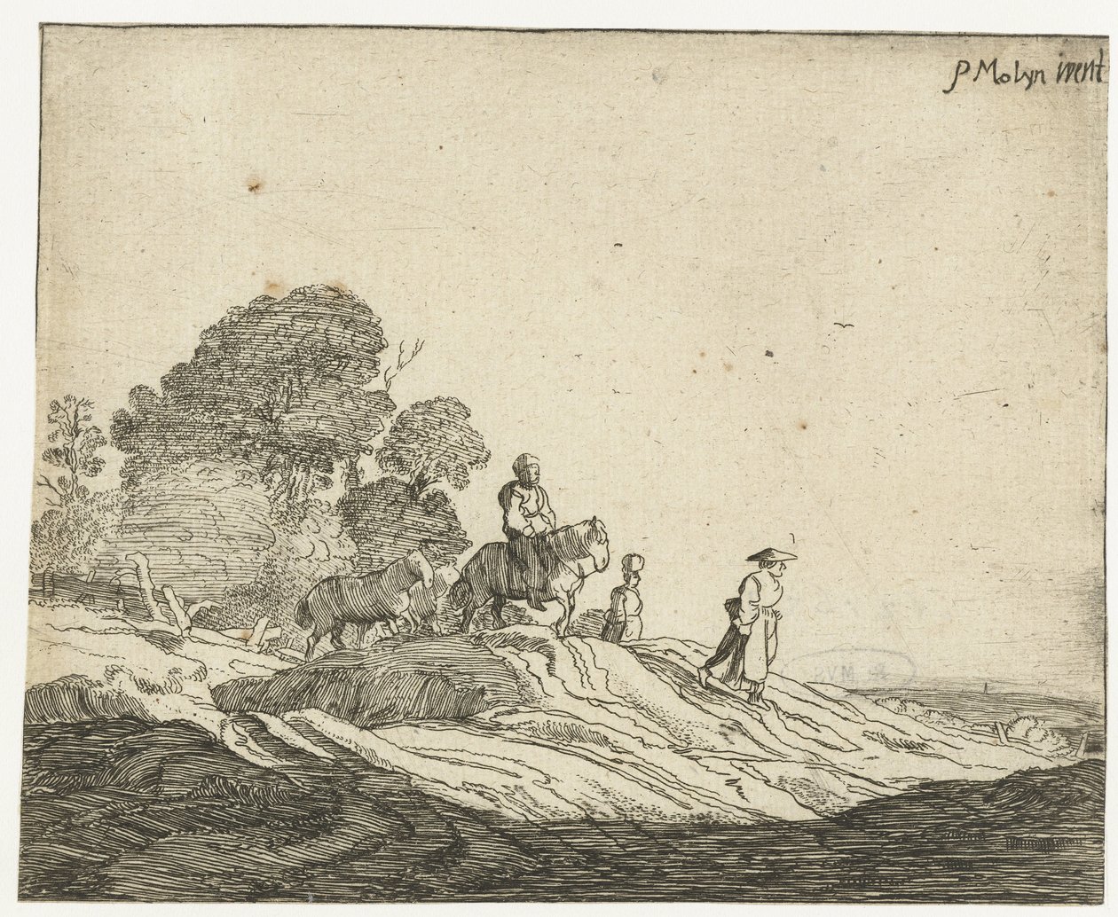 Landskap med hester Fire landskap (serietittel) av Cornelis van Kittensteyn (attributed to)
