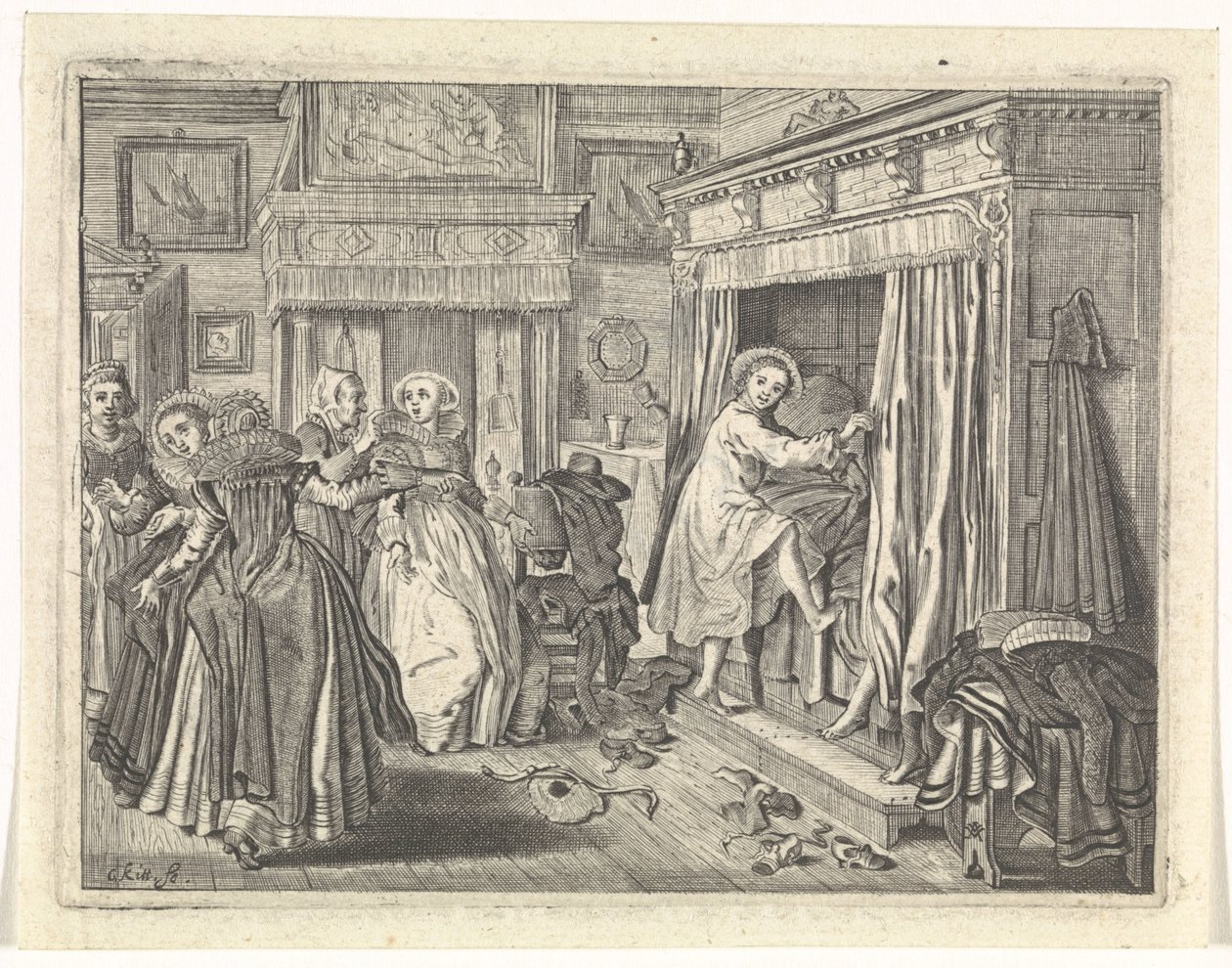 soveromsscene av Cornelis van Kittensteyn