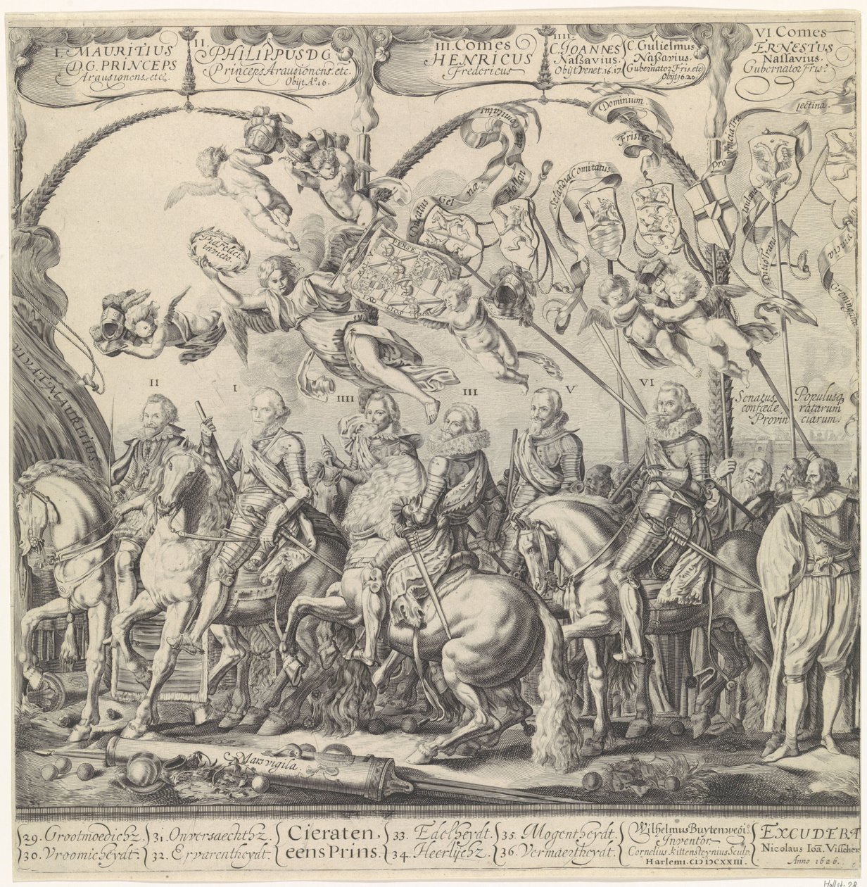 Triumftog av William av Orange, høyre plate av Cornelis van Kittensteyn