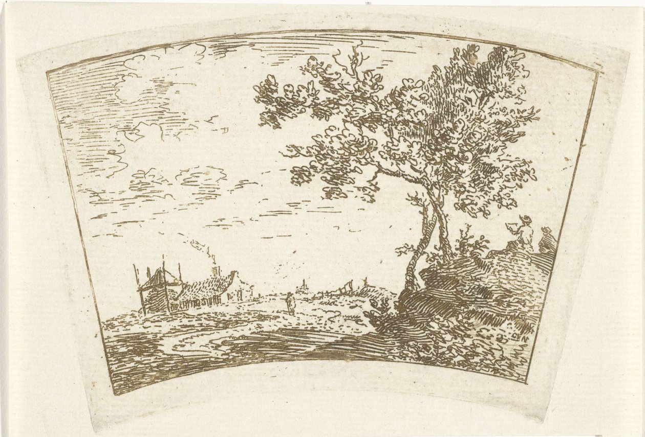 Landskap med gård av Cornelis van Noorde