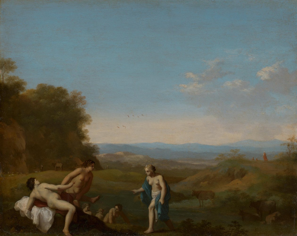 Diana entdeckt den Fehltritt der Callisto av Cornelis van Poelenburch