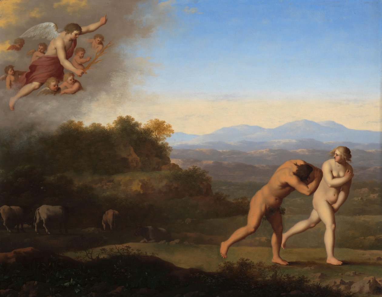 Utvisningen fra paradis Utdrivelsen fra paradiset (1. Mosebok 3:23-24) av Cornelis van Poelenburch