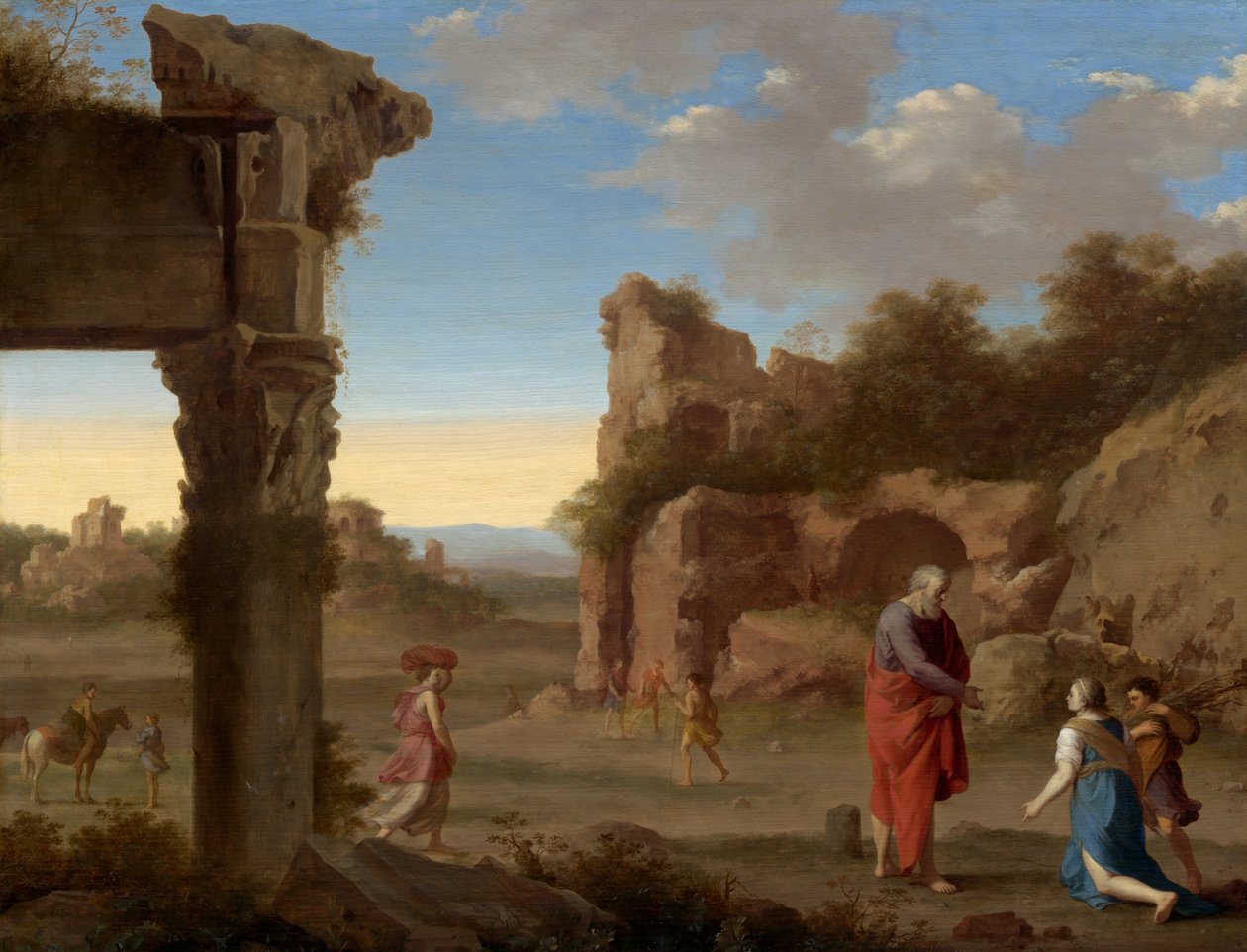 Profeten Elia og enken fra Sarfat, ca. 1630. av Cornelis van Poelenburch