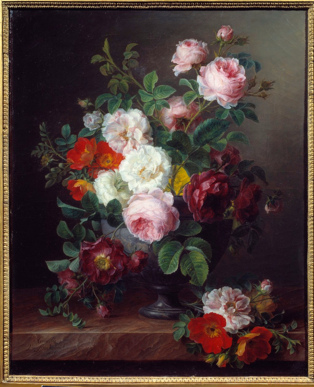 Blomstervasemaleri av Crow Van Spaendonck (1756-1840) 1806 Lyon, Museum of Fine Arts av Cornelis van Spaendonck