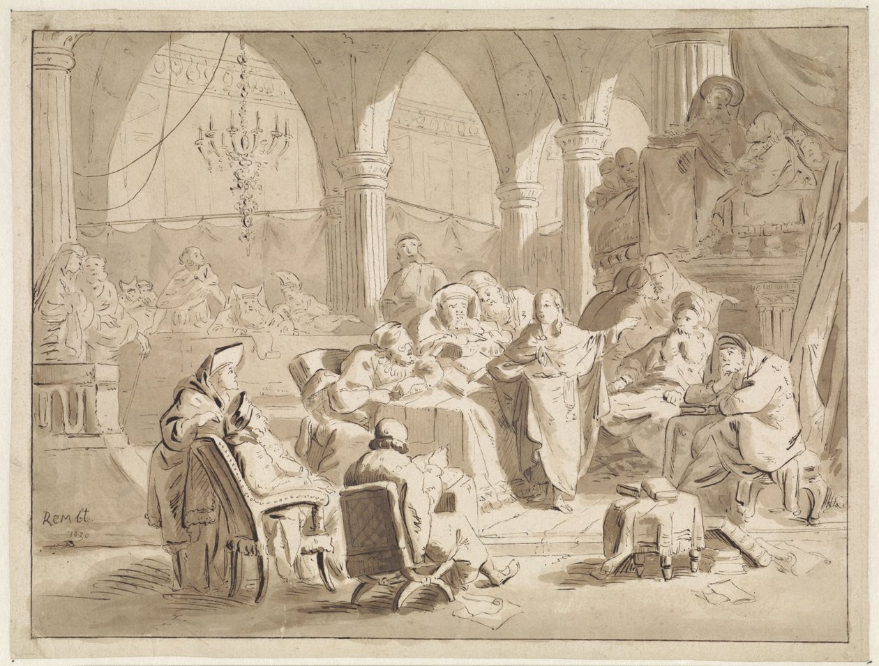 Kristus i en alder av tolv i templet av Cornelis van der Griendt