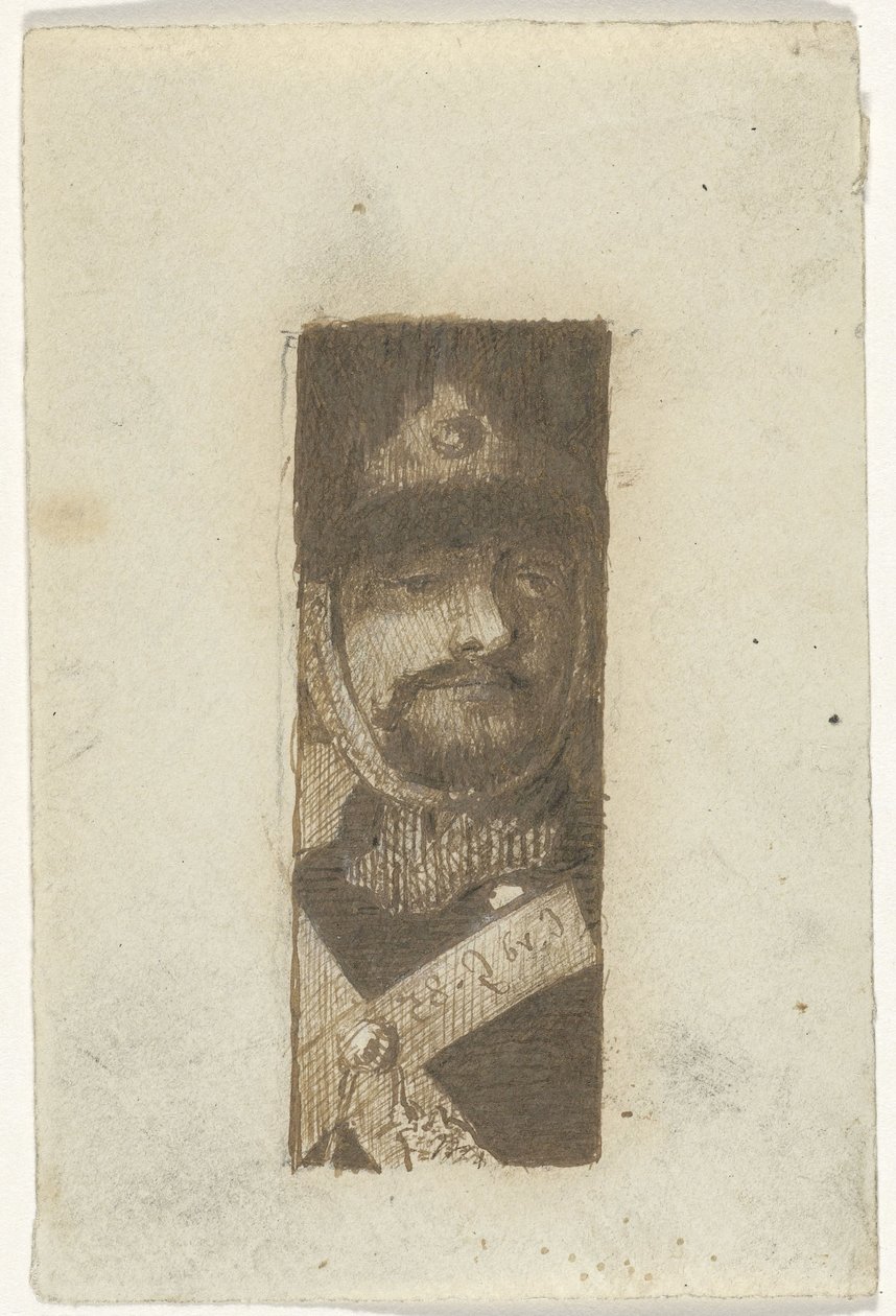 Portrett av en soldat av Cornelis van der Griendt