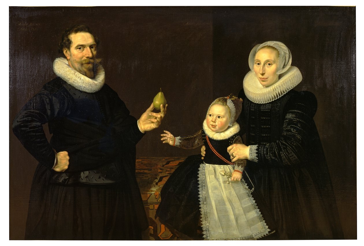 Familieportrett (olje på lerret) av Cornelis van der Voort