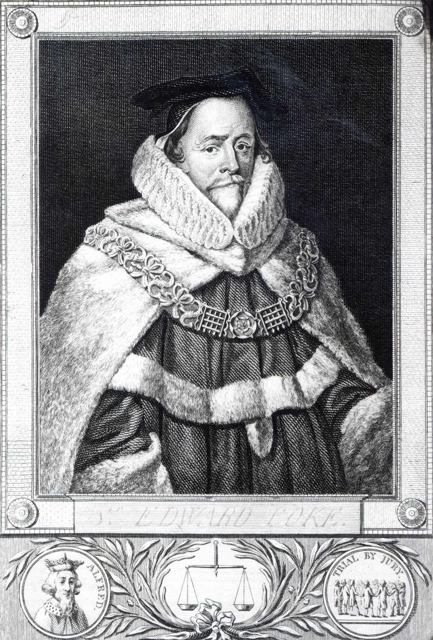 Sir Edward Coke, gravert av Thomas Trotter, 1792 av Cornelius Janssen van Ceulen