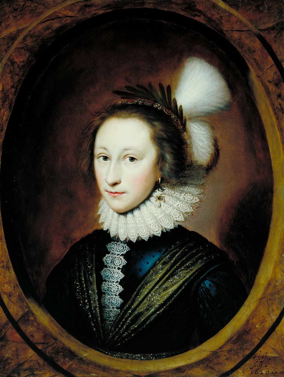 Portrett av Susanna Temple, senere Lady Lister av Cornelius I Johnson