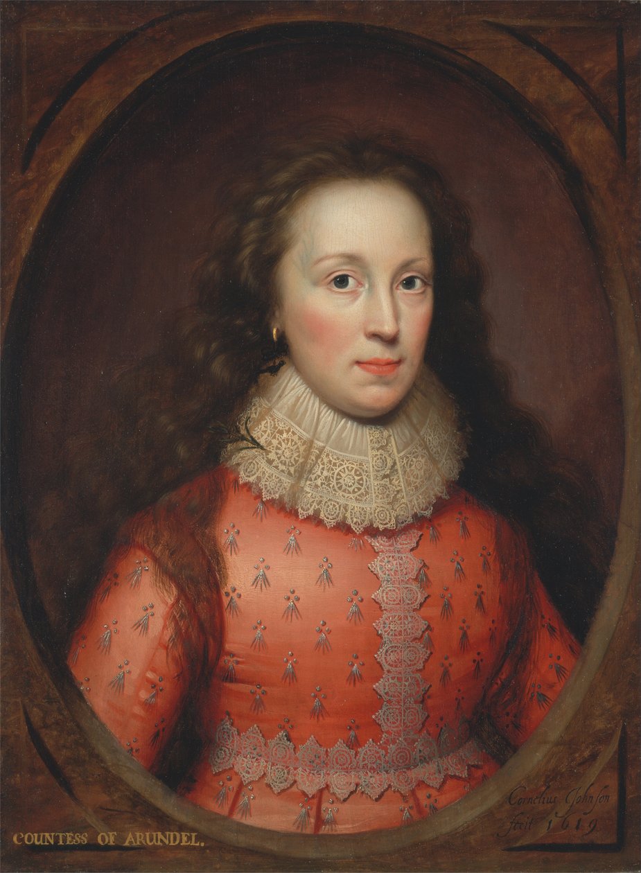 Portrett av en kvinne, tradisjonelt identifisert som grevinnen av Arundel av Cornelius I Johnson