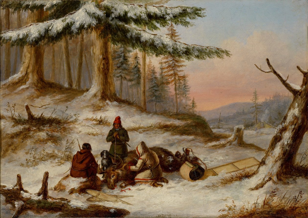 Elgjegere av Cornelius Krieghoff