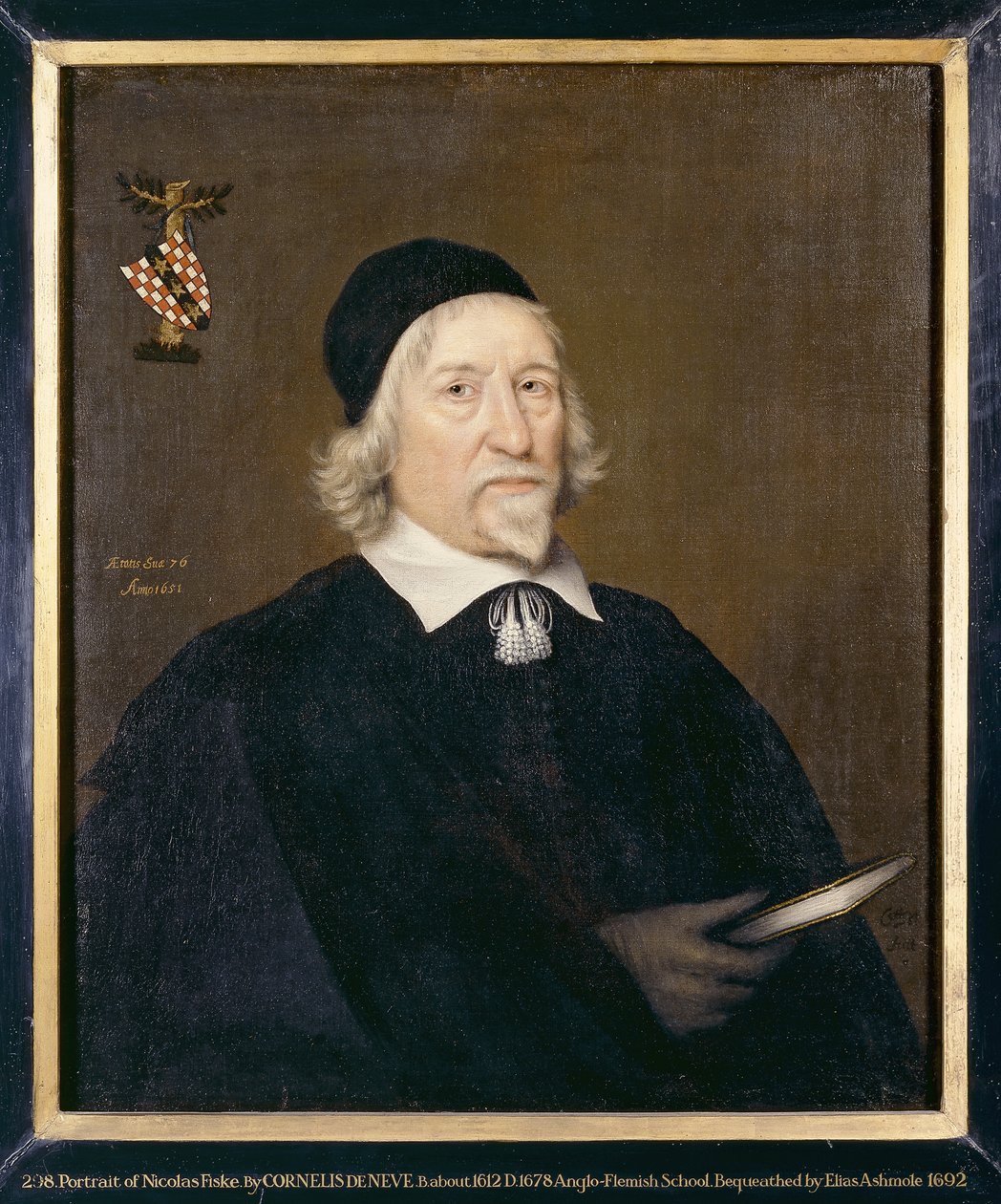 Portrett av en mann, kalt Nicholas Fiske, 1651 av Cornelius de Neve