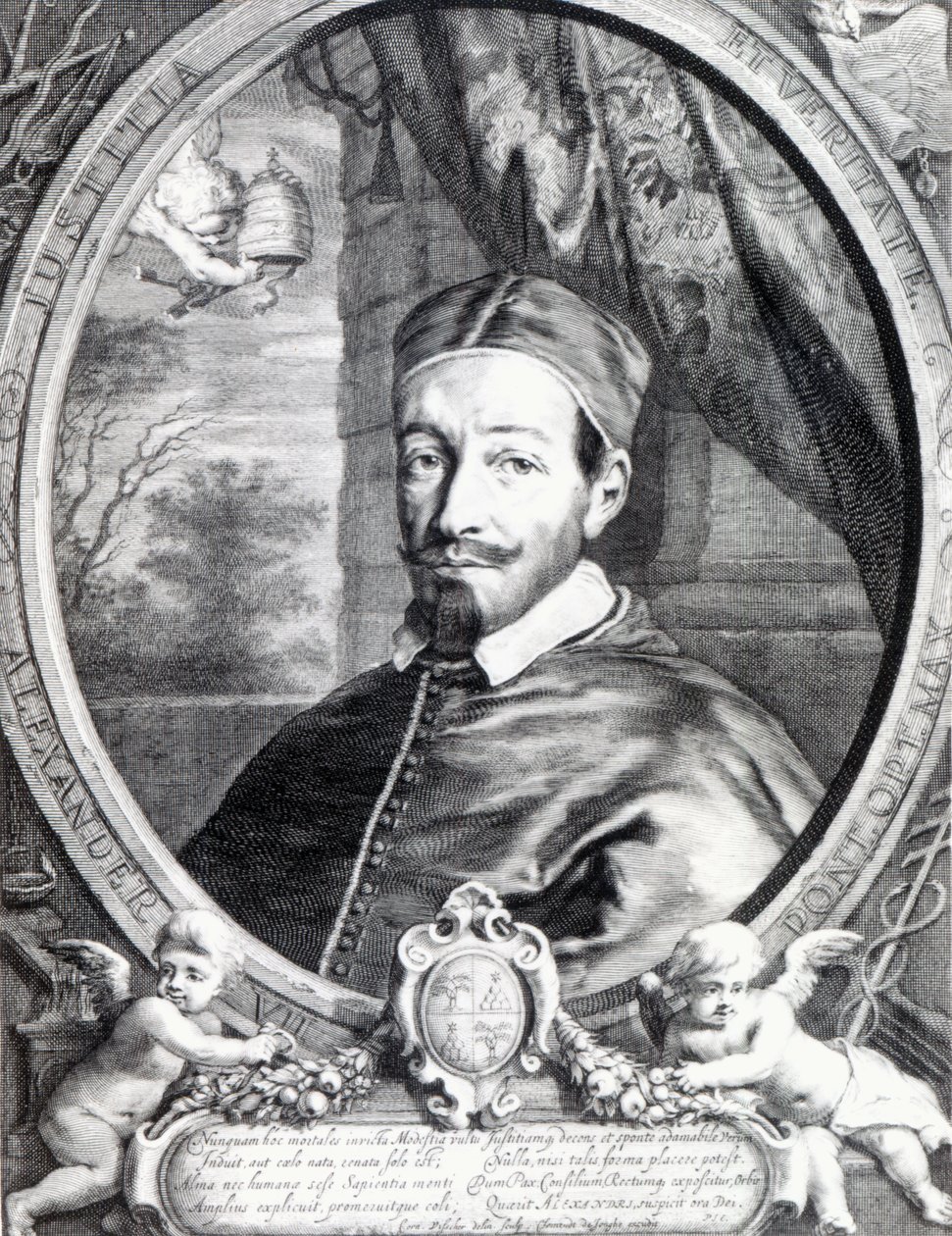 Pave Alexander VII, utgitt av Clement de Jonghe av Cornelis Visscher