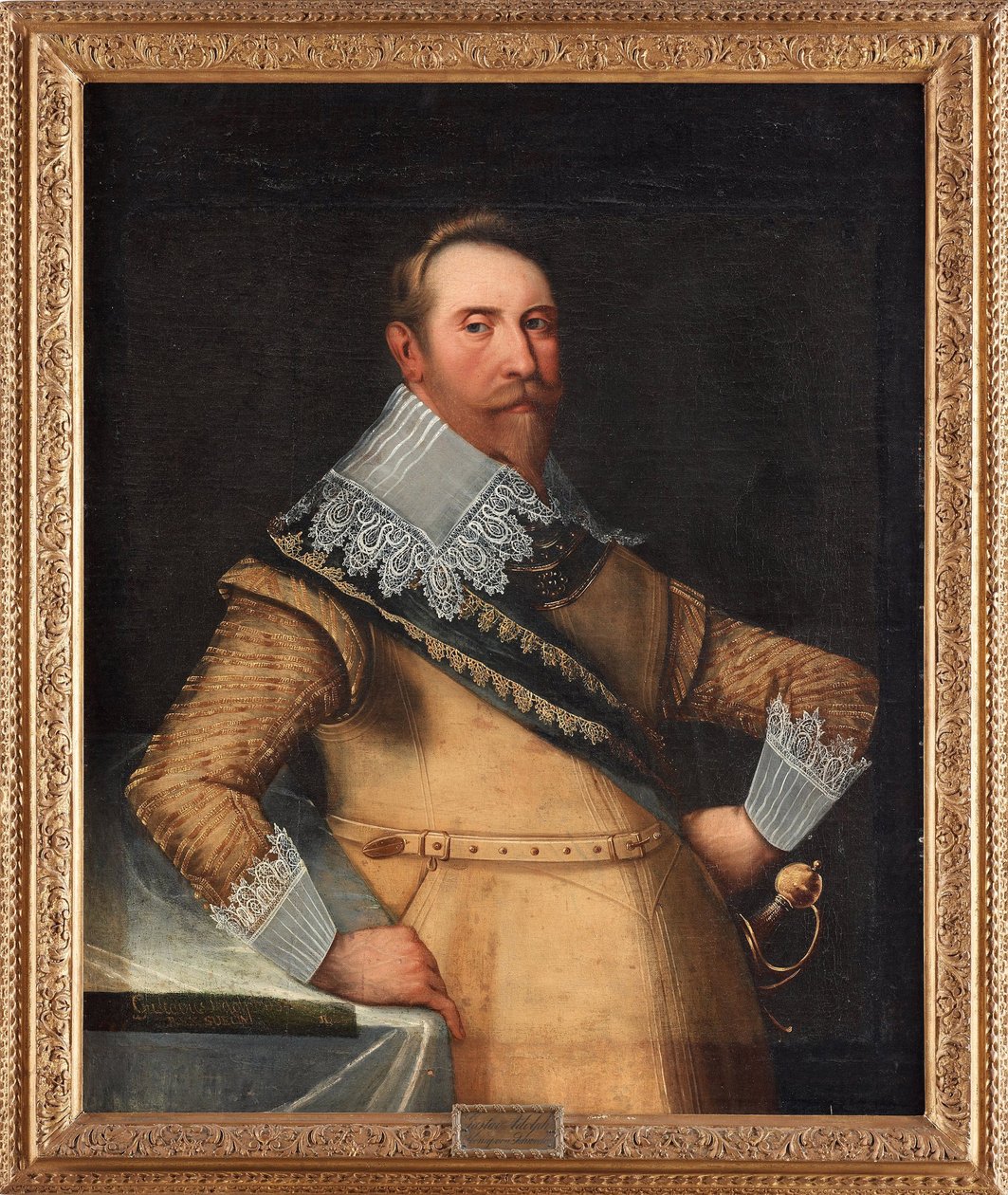 Gustave II Adolphe dit le Grand ou le lion du Nord (1594-1632) - Gustavus Adolphus av Sverige - Peinture de Cornelius Arendtz av Cornelius Arendtz