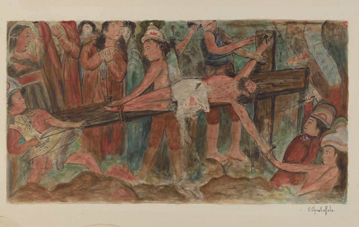 «Korsets stasjoner» nr. 11. «Jesus er naglet til korset av Cornelius Christoffels