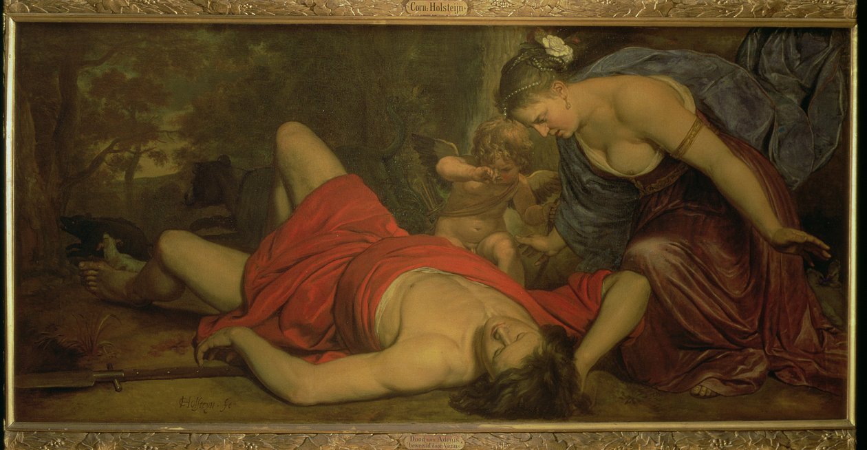 Venus gråter over Adonis død (olje på lerret) av Cornelius Holsteyn