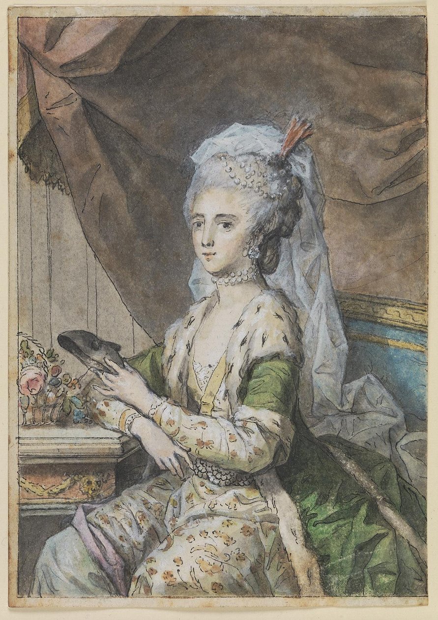 Louise, kone til prins Karl av Hessen-Kassel, iført tyrkisk kostyme av Cornelius Høyer