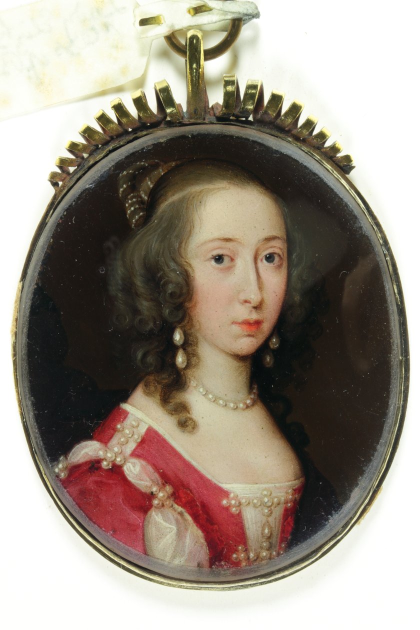 Lady Elizabeth Cavendish, grevinne av Bridgewater (emalje) av Cornelius I Johnson