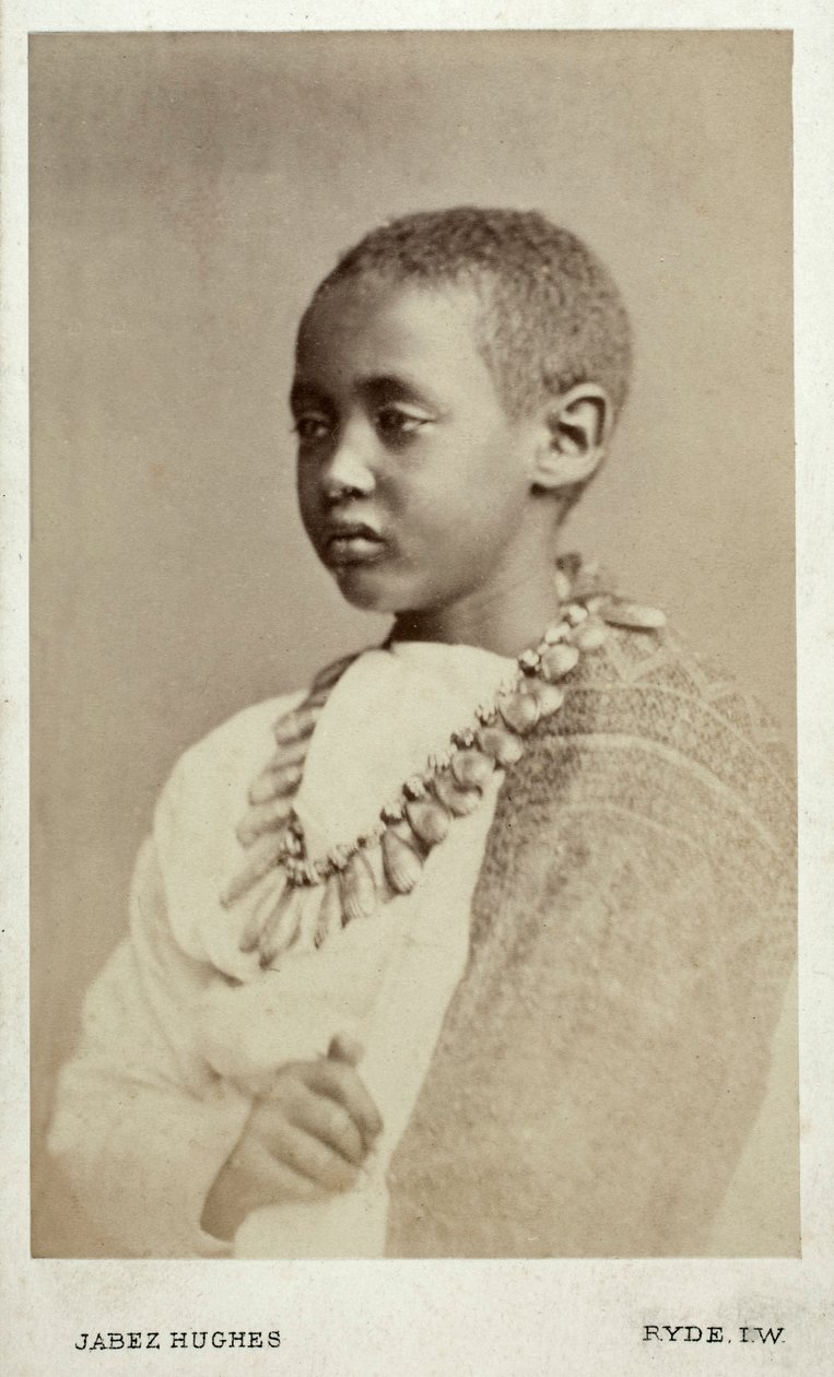 Prins Alamayu, sønn av keiser Theodor II, Ryde, England, 1868 (albumtrykk) av Cornelius Jabez Hughes